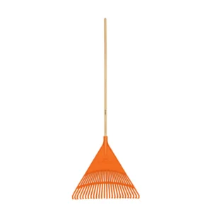 Escoba Plástica Para Jardín, Rígida, 26 Dientes, Mango 48"